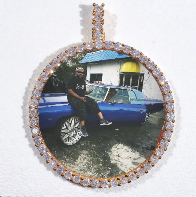 LARGE 3D CIRCLE CUSTOM PICTURE PENDANT sold by The GUU Shop