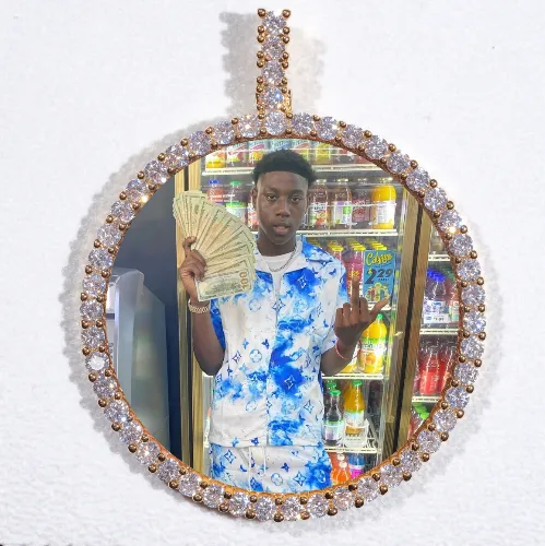 LARGE 3D CIRCLE CUSTOM PICTURE PENDANT sold by The GUU Shop