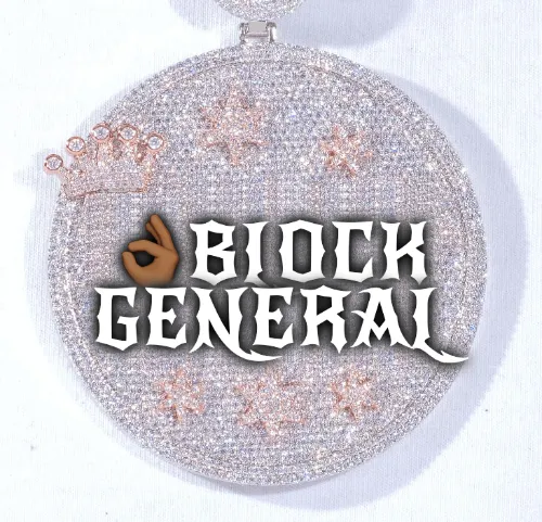 CUSTOM LETTER NECKLACE 3D BIG CROWN DISC sold by The GUU Shop