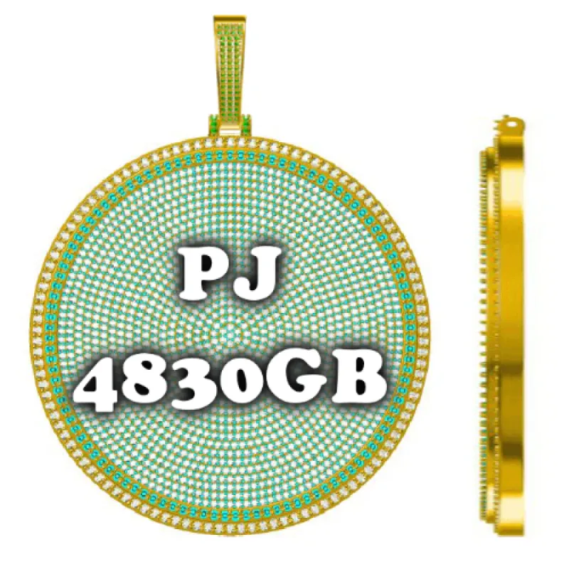 CUSTOM LETTER NECKLACE 3D BIG DISC made by The GUU Shop