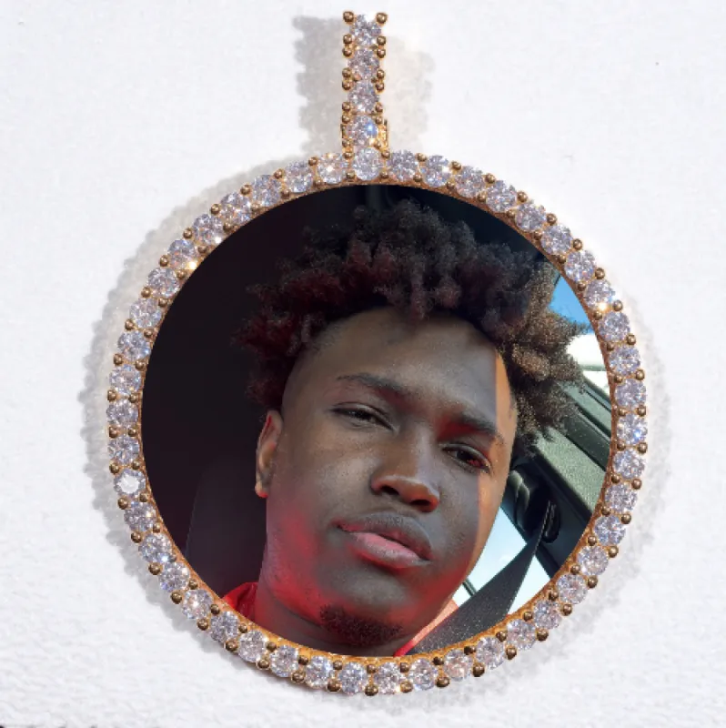 LARGE 3D CIRCLE CUSTOM PICTURE PENDANT sold by The GUU Shop