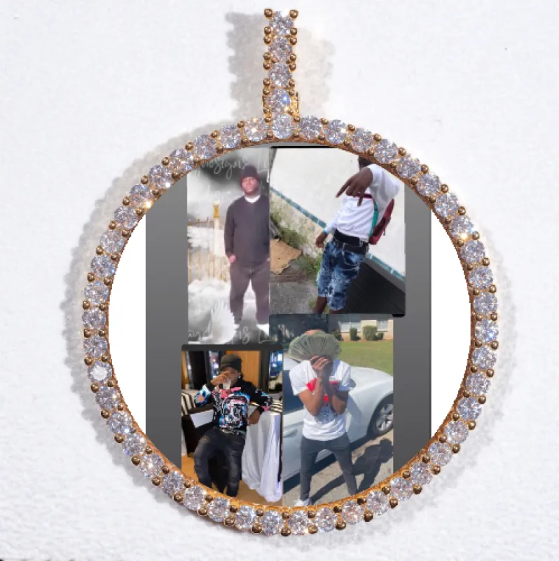 LARGE 3D CIRCLE CUSTOM PICTURE PENDANT sold by The GUU Shop