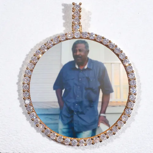 LARGE 3D CIRCLE CUSTOM PICTURE PENDANT sold by The GUU Shop