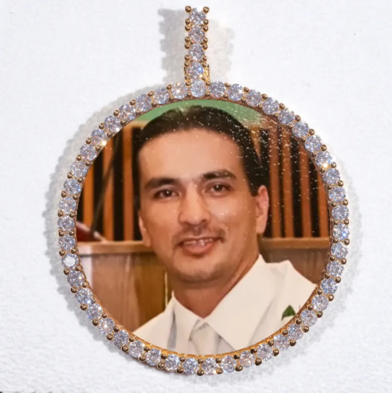 LARGE 3D CIRCLE CUSTOM PICTURE PENDANT sold by The GUU Shop