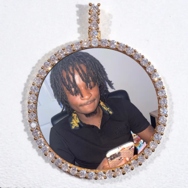LARGE 3D CIRCLE CUSTOM PICTURE PENDANT sold by The GUU Shop