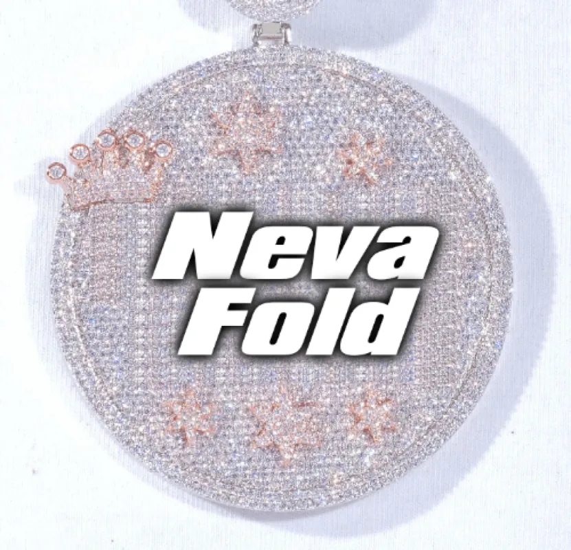 CUSTOM LETTER NECKLACE 3D BIG CROWN DISC made by The GUU Shop