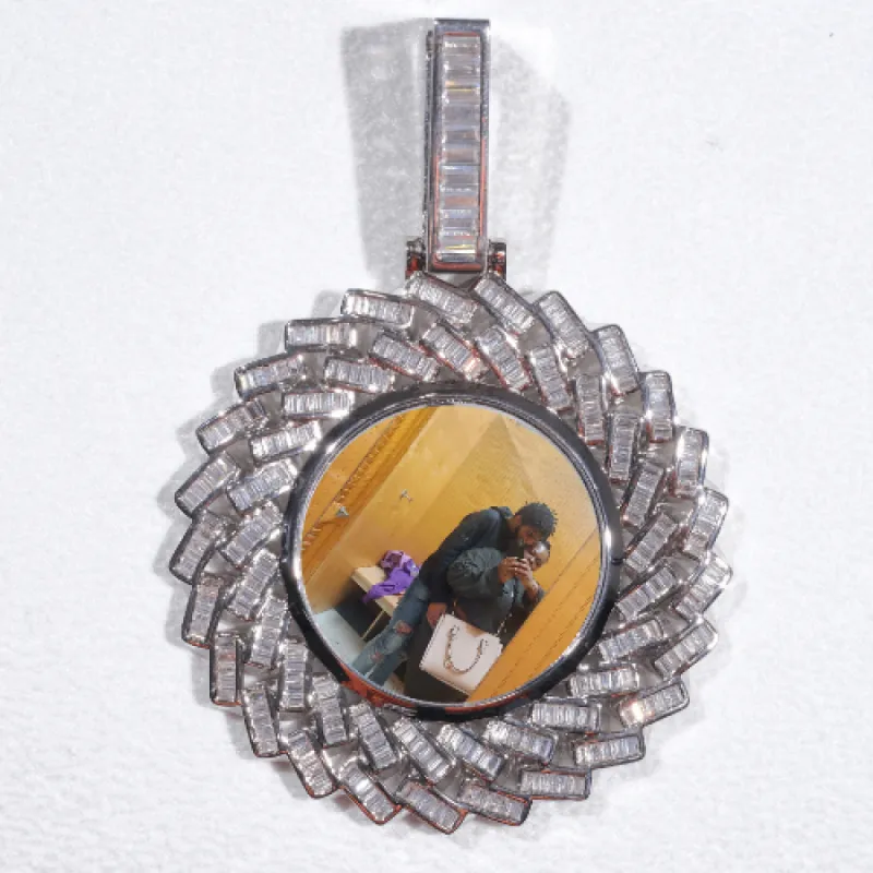 Large 3D Baguette Custom Picture Pendant sold by The GUU Shop