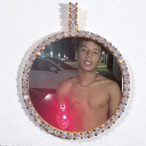 LARGE 3D CIRCLE CUSTOM PICTURE PENDANT sold by The GUU Shop