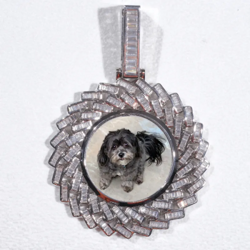 Large 3D Baguette Custom Picture Pendant sold by The GUU Shop