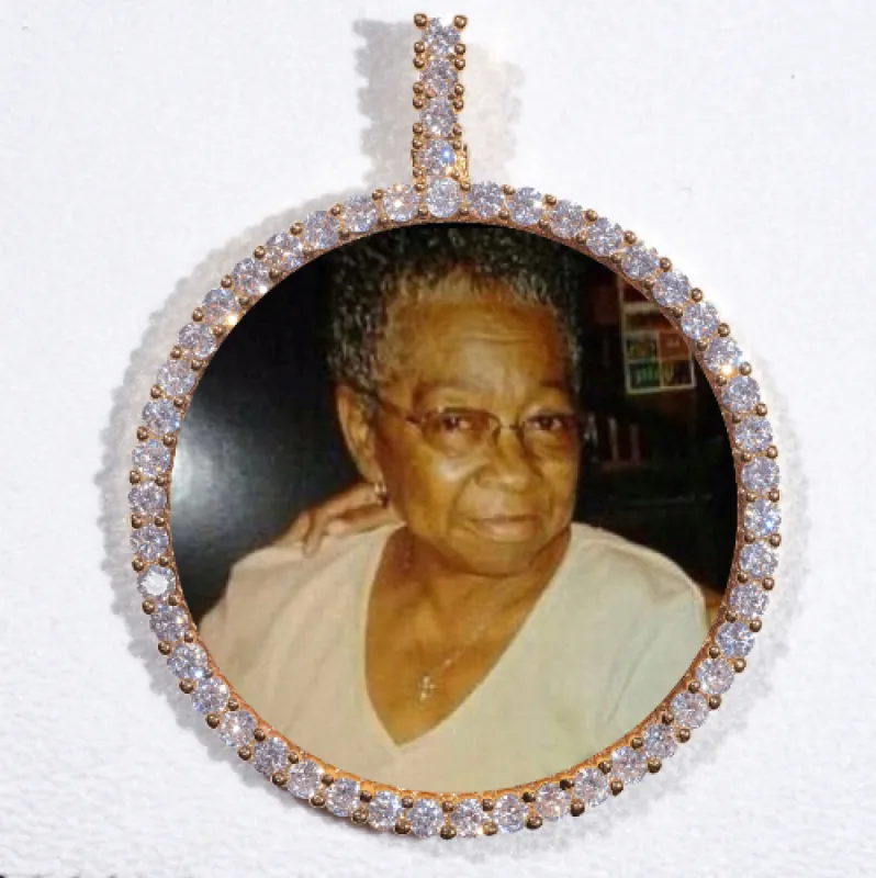 LARGE 3D CIRCLE CUSTOM PICTURE PENDANT sold by The GUU Shop