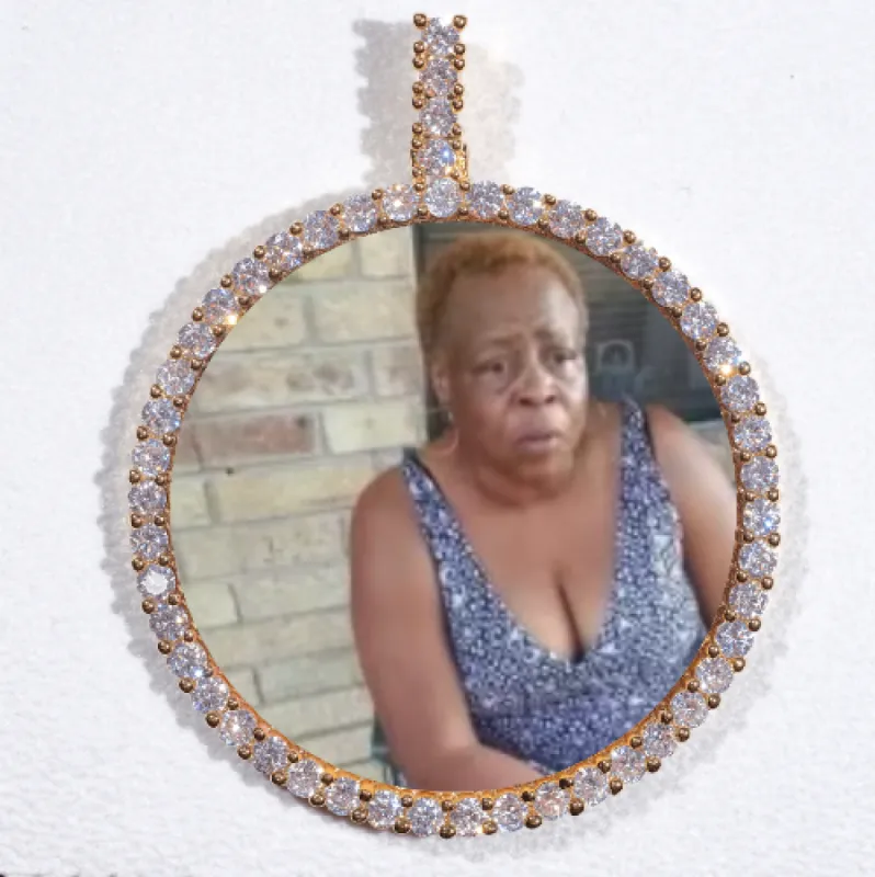 LARGE 3D CIRCLE CUSTOM PICTURE PENDANT sold by The GUU Shop