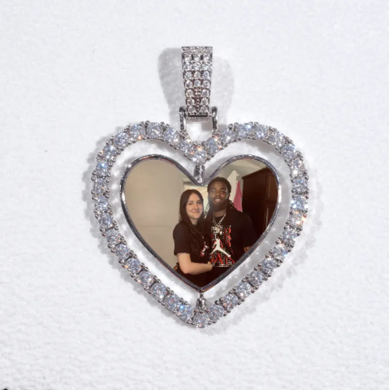 3D Spinning 2-Faced Heart Custom Picture Pendant sold by The GUU Shop