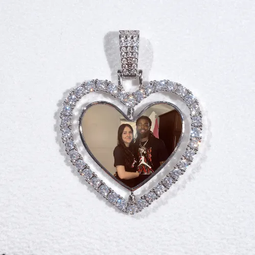 3D Spinning 2-Faced Heart Custom Picture Pendant sold by The GUU Shop