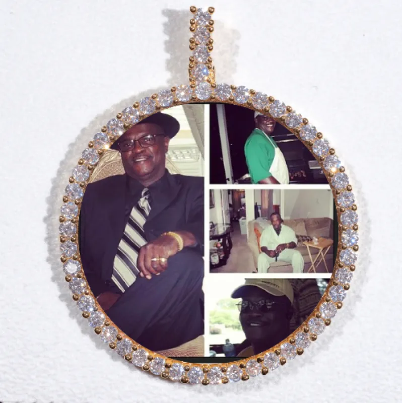 LARGE 3D CIRCLE CUSTOM PICTURE PENDANT sold by The GUU Shop