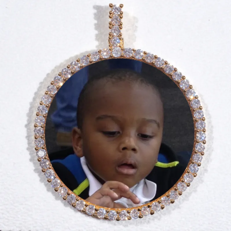 LARGE 3D CIRCLE CUSTOM PICTURE PENDANT sold by The GUU Shop