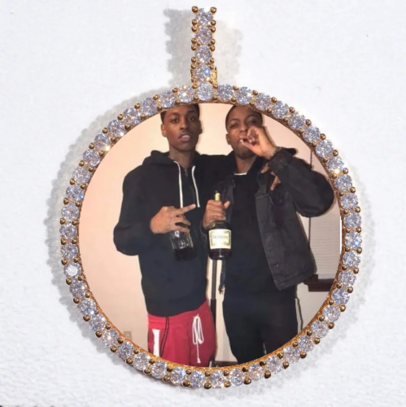 LARGE 3D CIRCLE CUSTOM PICTURE PENDANT sold by The GUU Shop