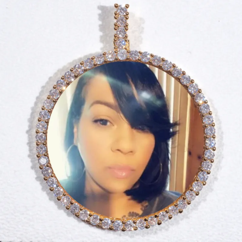 LARGE 3D CIRCLE CUSTOM PICTURE PENDANT sold by The GUU Shop