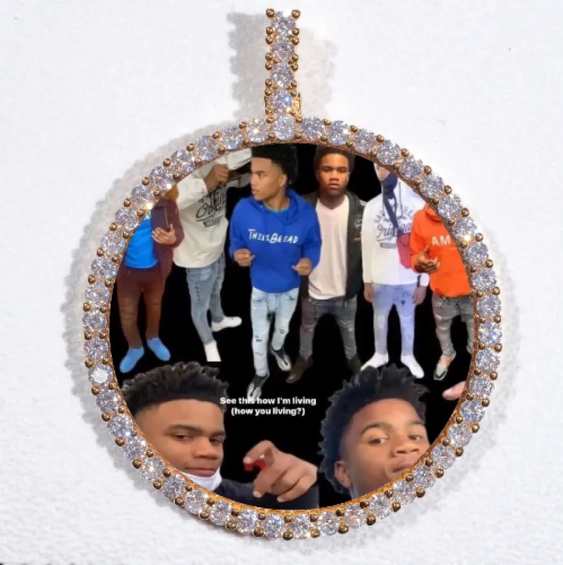 LARGE 3D CIRCLE CUSTOM PICTURE PENDANT sold by The GUU Shop