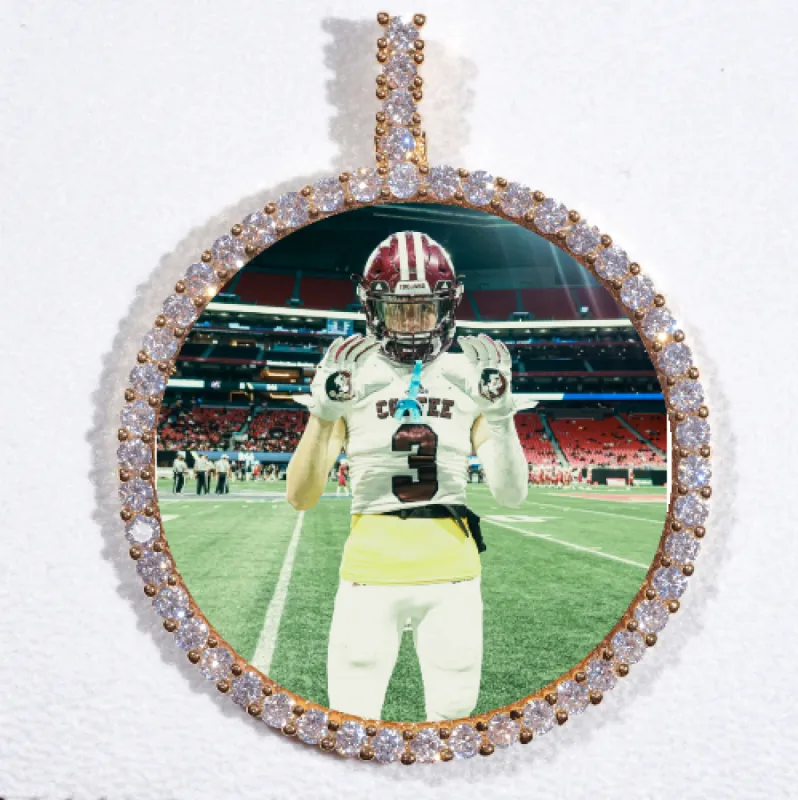 LARGE 3D CIRCLE CUSTOM PICTURE PENDANT made by The GUU Shop