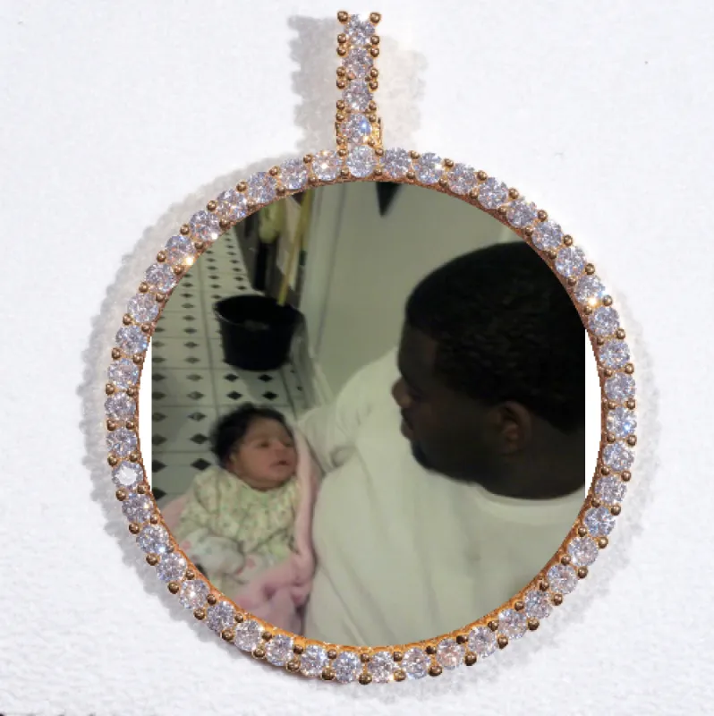 LARGE 3D CIRCLE CUSTOM PICTURE PENDANT sold by The GUU Shop