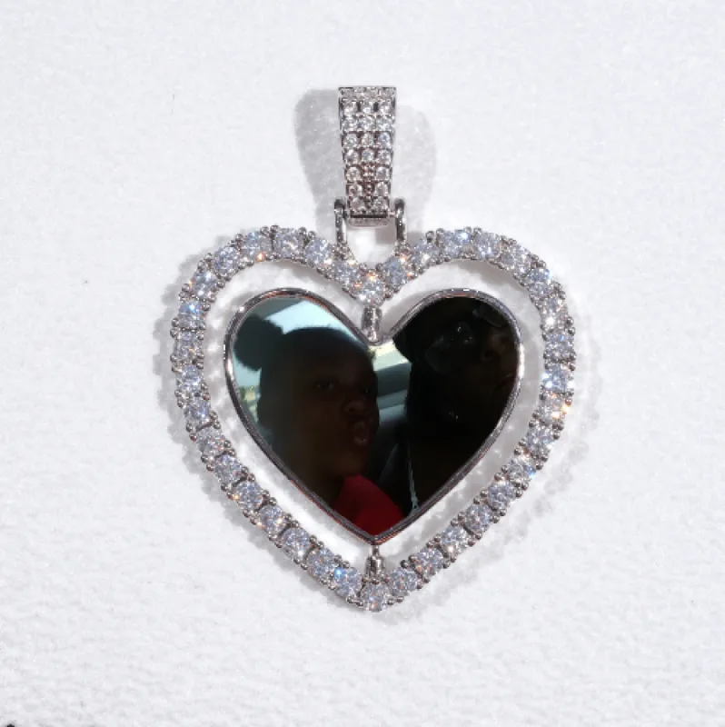 3D Spinning 2-Faced Heart Custom Picture Pendant sold by The GUU Shop