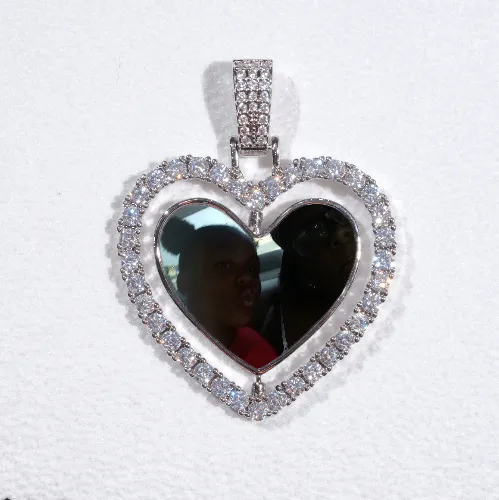 3D Spinning 2-Faced Heart Custom Picture Pendant sold by The GUU Shop
