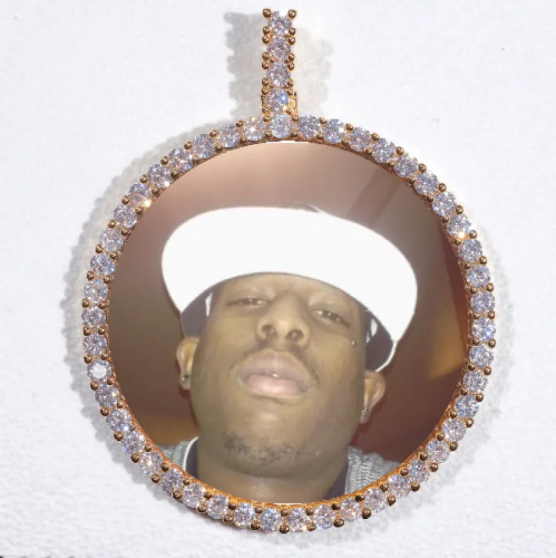 LARGE 3D CIRCLE CUSTOM PICTURE PENDANT sold by The GUU Shop