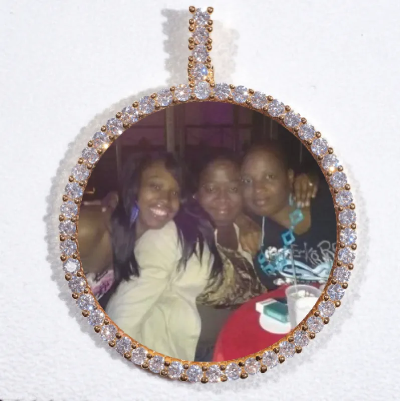 LARGE 3D CIRCLE CUSTOM PICTURE PENDANT sold by The GUU Shop