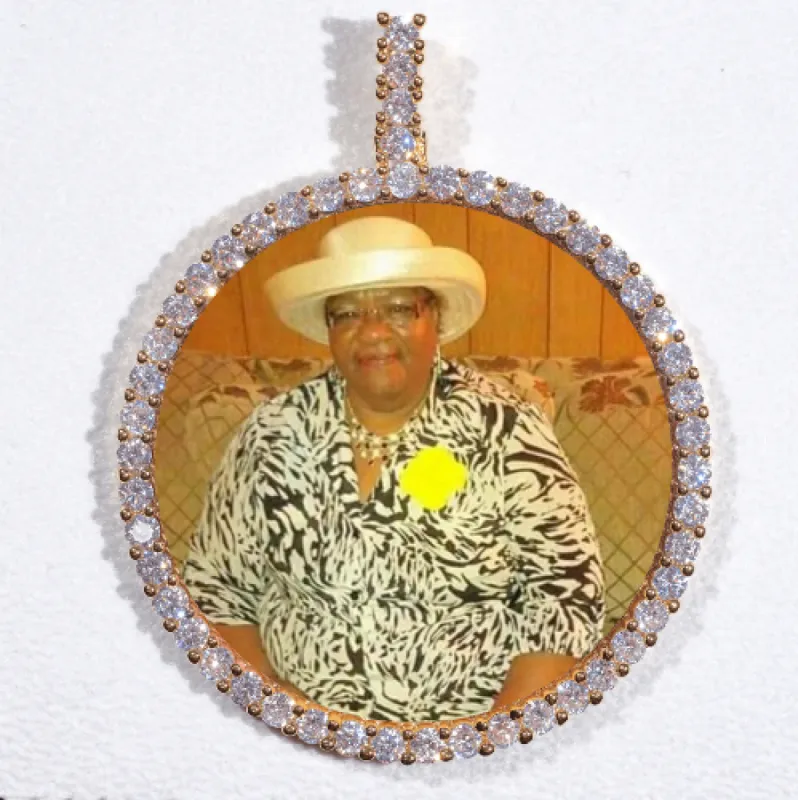 LARGE 3D CIRCLE CUSTOM PICTURE PENDANT sold by The GUU Shop