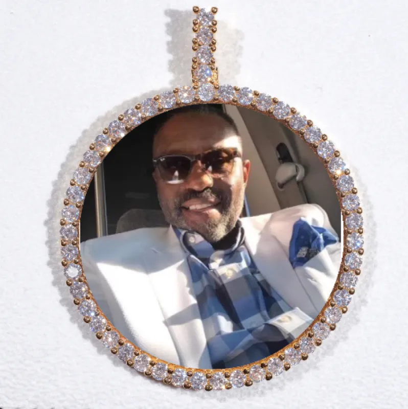 LARGE 3D CIRCLE CUSTOM PICTURE PENDANT sold by The GUU Shop