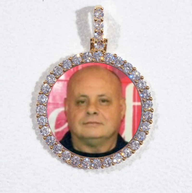 3D CIRCLE CUSTOM PICTURE PENDANT SMALL SIZE sold by The GUU Shop