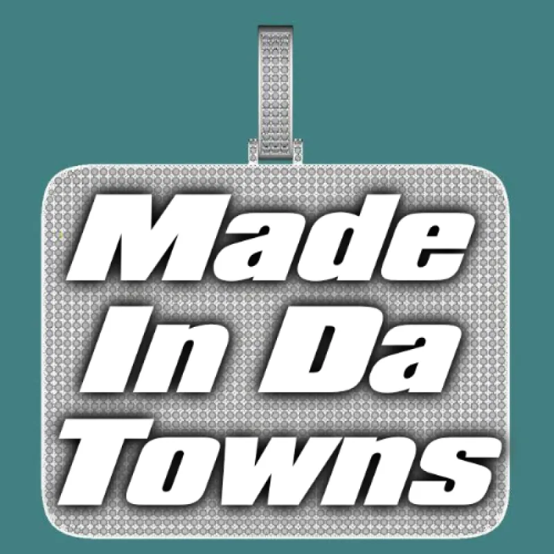 CUSTOM LETTER NECKLACE 3D BIG SQUARE sold by The GUU Shop