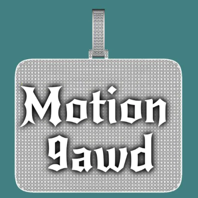 CUSTOM LETTER NECKLACE 3D BIG SQUARE sold by The GUU Shop