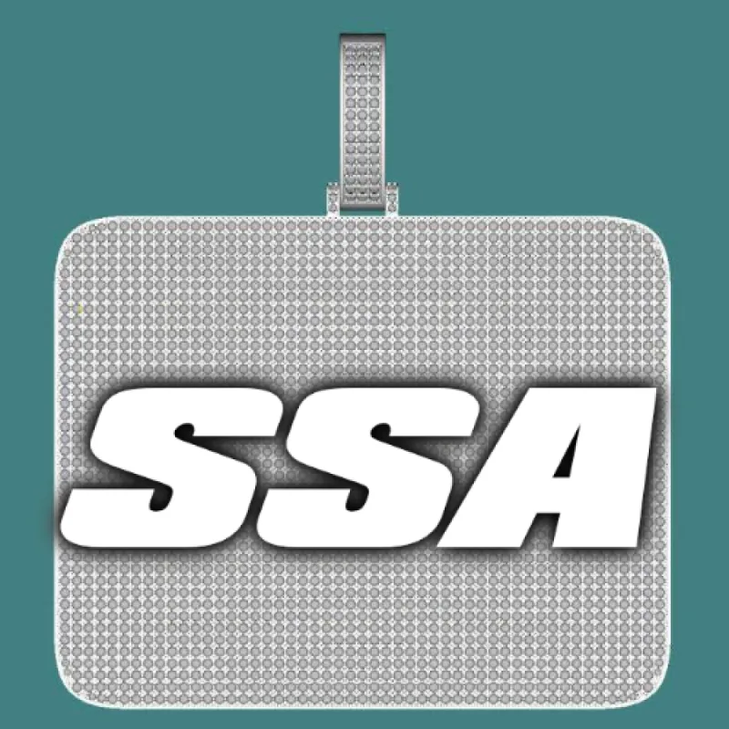 CUSTOM LETTER NECKLACE 3D BIG SQUARE sold by The GUU Shop