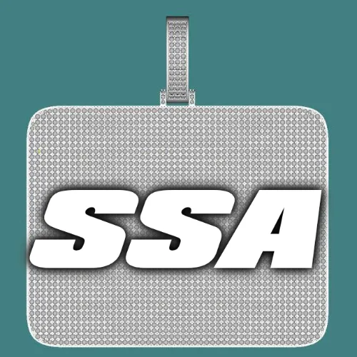 CUSTOM LETTER NECKLACE 3D BIG SQUARE sold by The GUU Shop