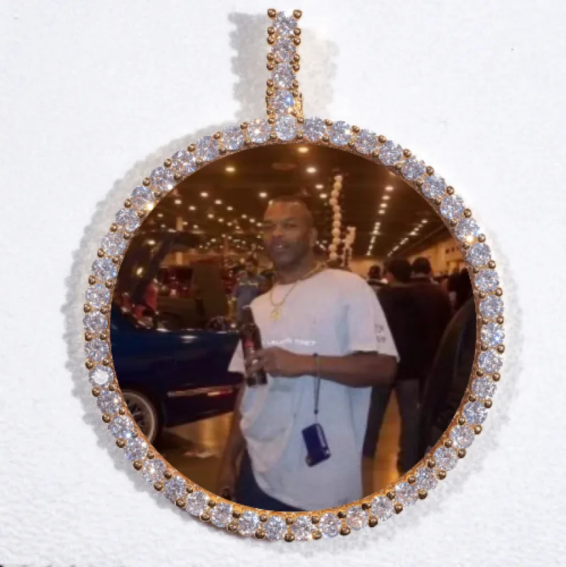 LARGE 3D CIRCLE CUSTOM PICTURE PENDANT sold by The GUU Shop