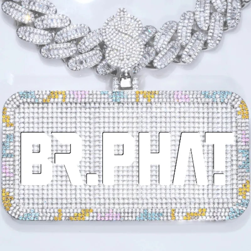 CUSTOM LETTER NECKLACE 3D COLORFUL SQUARE sold by The GUU Shop