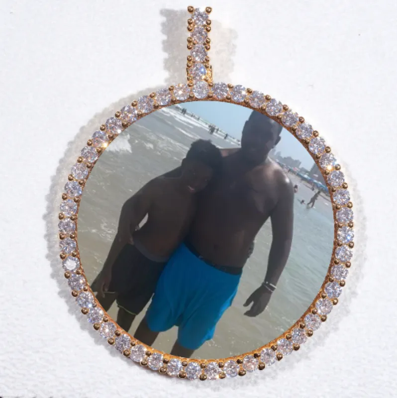 LARGE 3D CIRCLE CUSTOM PICTURE PENDANT sold by The GUU Shop