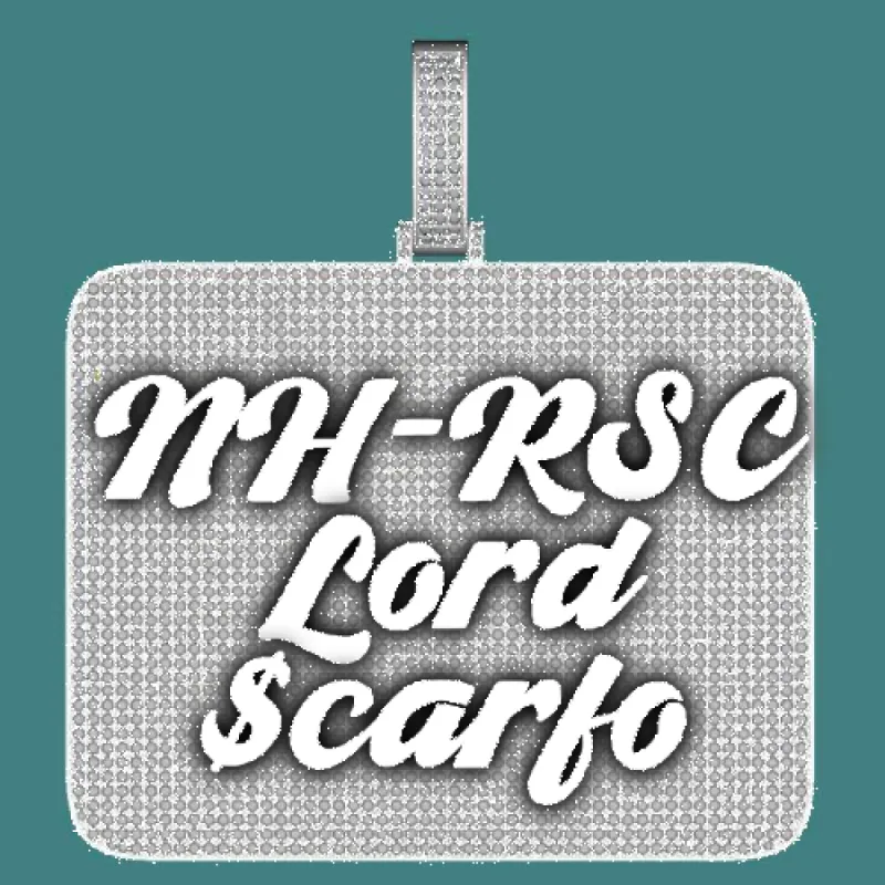 CUSTOM LETTER NECKLACE 3D BIG SQUARE sold by The GUU Shop