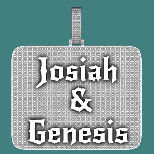 CUSTOM LETTER NECKLACE 3D BIG SQUARE sold by The GUU Shop