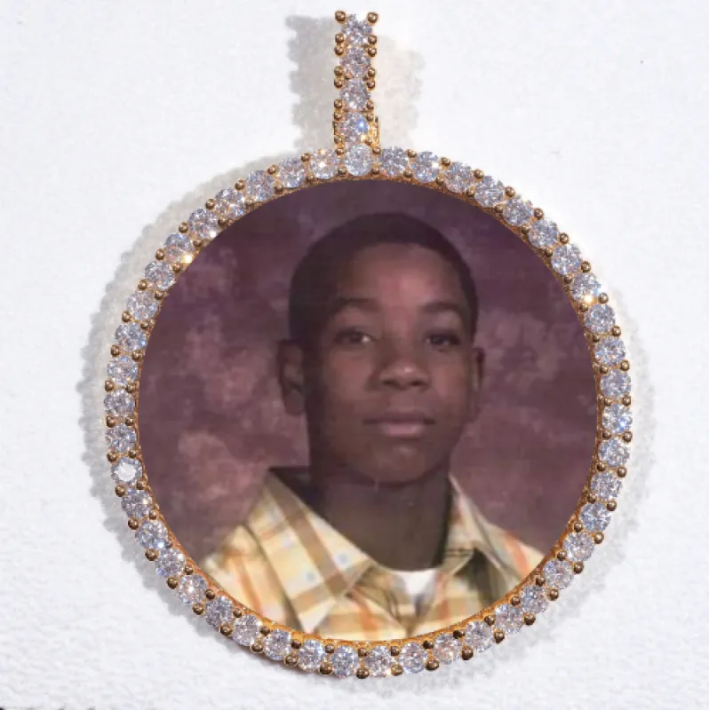 LARGE 3D CIRCLE CUSTOM PICTURE PENDANT sold by The GUU Shop