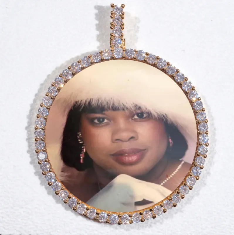 LARGE 3D CIRCLE CUSTOM PICTURE PENDANT sold by The GUU Shop