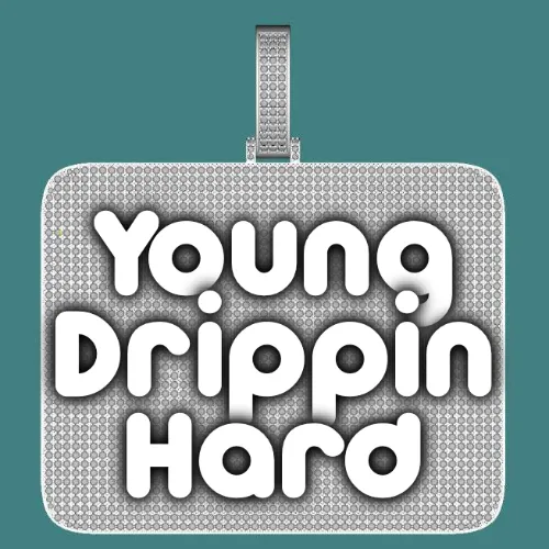 CUSTOM LETTER NECKLACE 3D BIG SQUARE sold by The GUU Shop