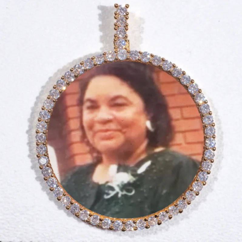 LARGE 3D CIRCLE CUSTOM PICTURE PENDANT sold by The GUU Shop