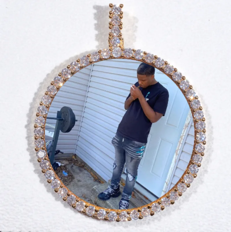 LARGE 3D CIRCLE CUSTOM PICTURE PENDANT sold by The GUU Shop