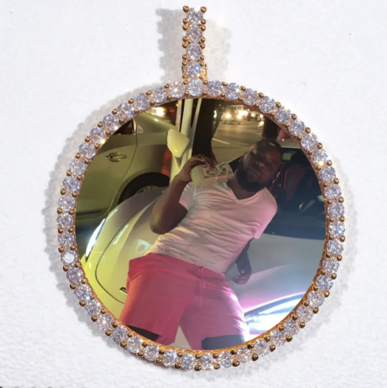 LARGE 3D CIRCLE CUSTOM PICTURE PENDANT sold by The GUU Shop