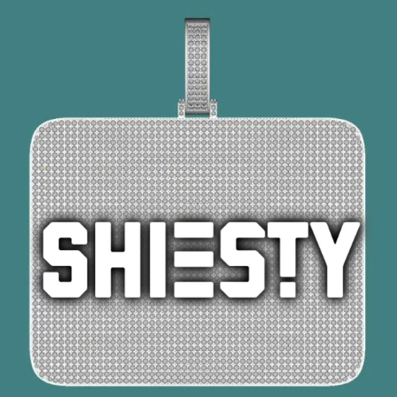 CUSTOM LETTER NECKLACE 3D BIG SQUARE sold by The GUU Shop