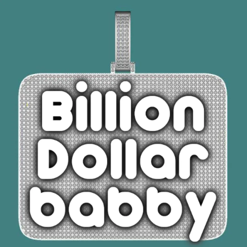 CUSTOM LETTER NECKLACE 3D BIG SQUARE sold by The GUU Shop