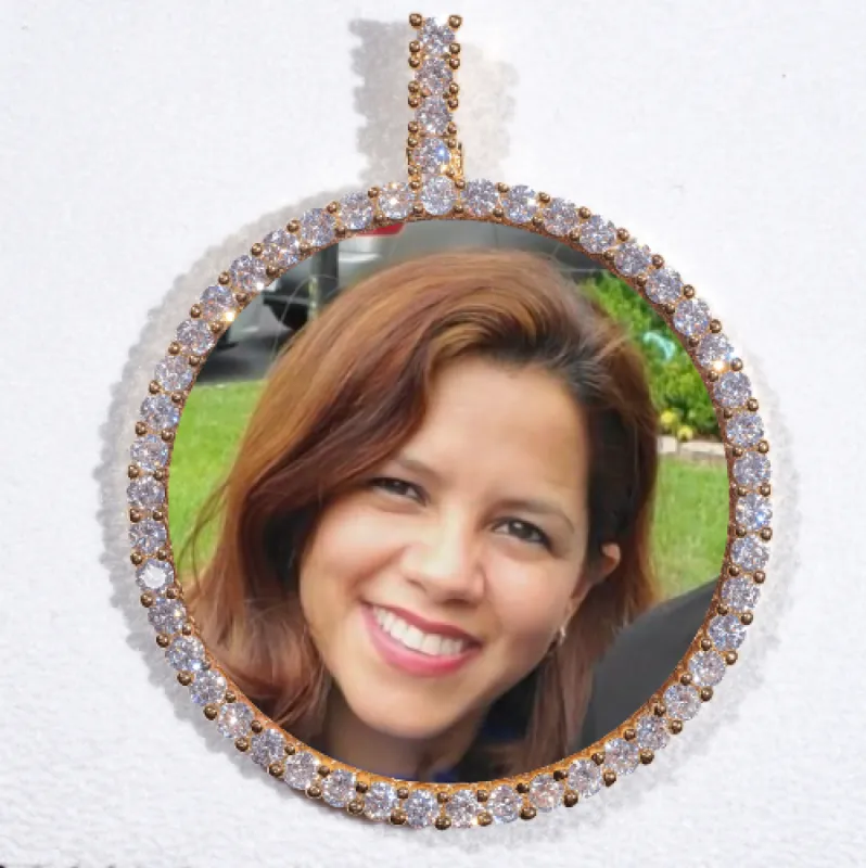 LARGE 3D CIRCLE CUSTOM PICTURE PENDANT sold by The GUU Shop