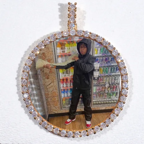 LARGE 3D CIRCLE CUSTOM PICTURE PENDANT sold by The GUU Shop